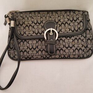 Coach signature print wristlet